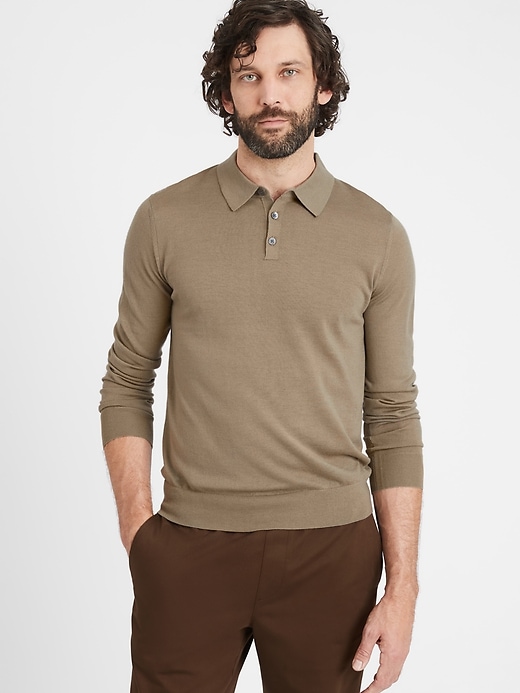 Merino Sweater Polo in Responsible Wool