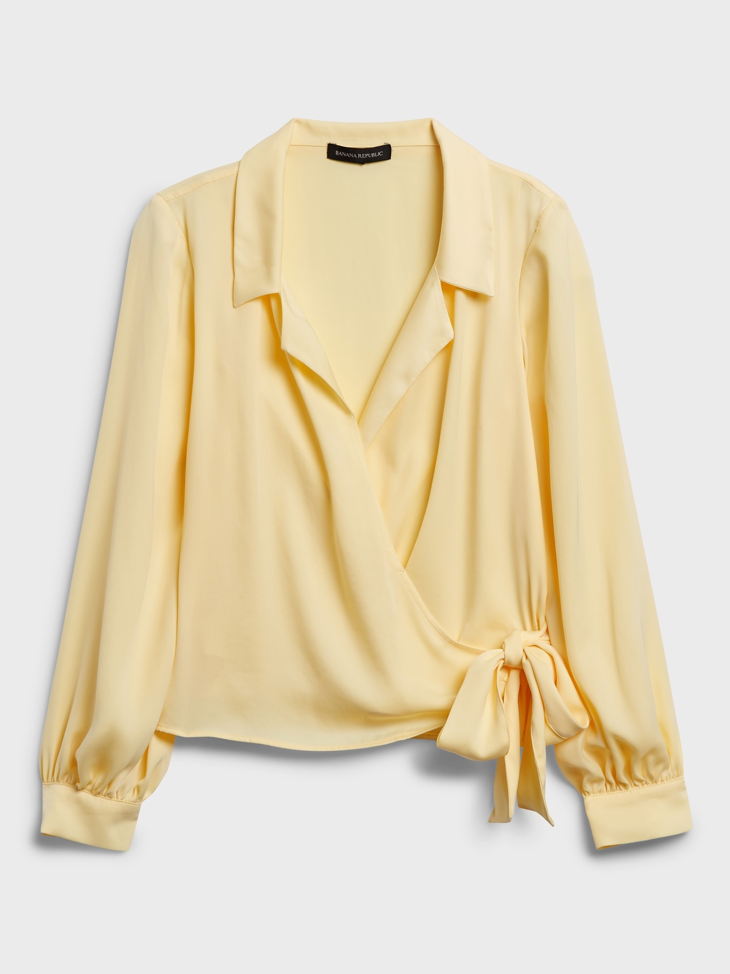 Cropped Wrap Blouse  Banana Republic Factory