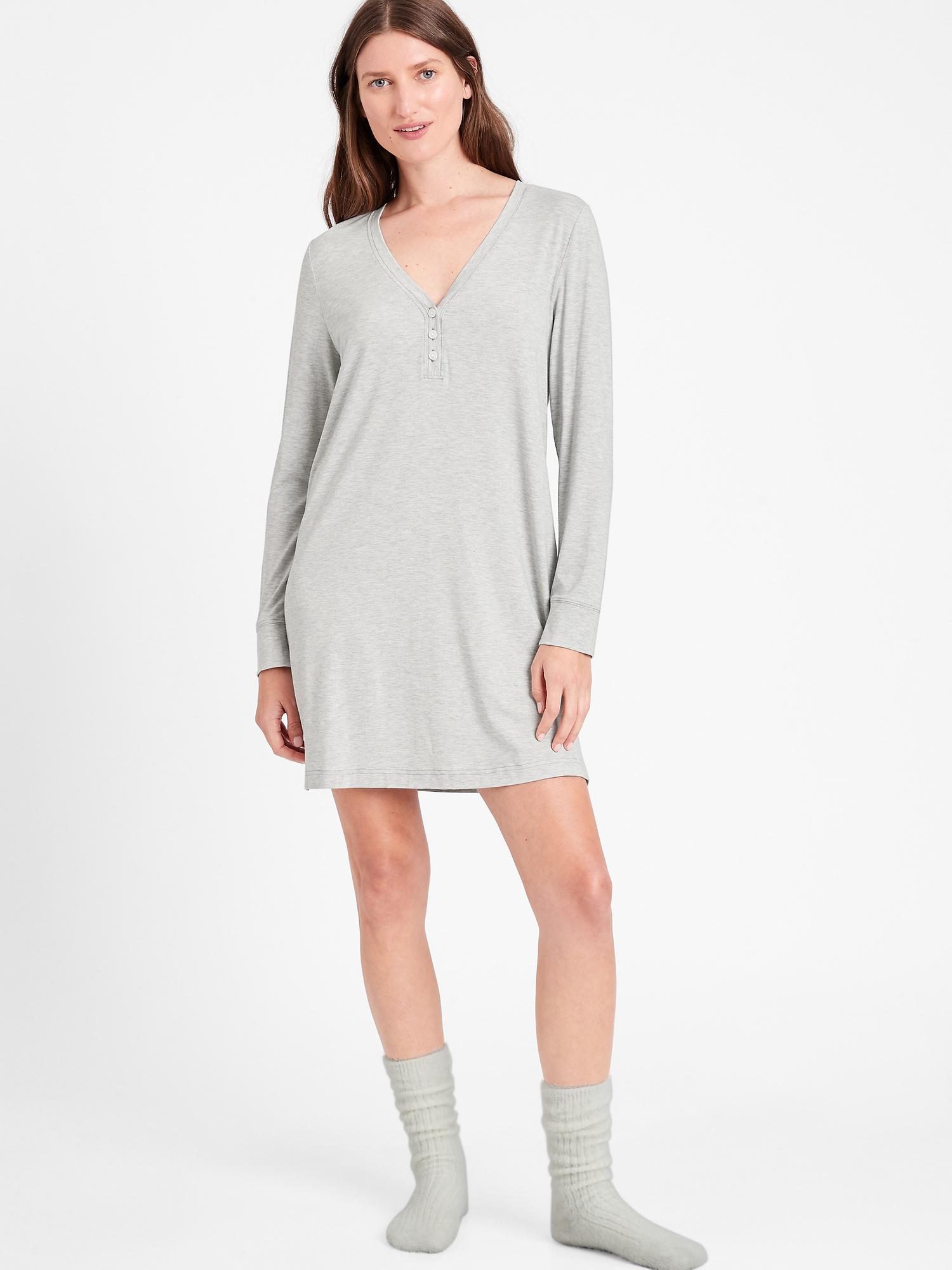 Petite Henley Nightgown