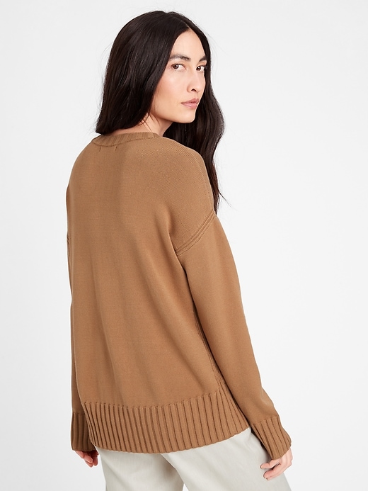 Relaxed Crew-Neck Sweater | Banana Republic