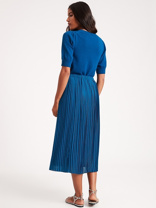 Pleated Midi Skirt Banana Republic