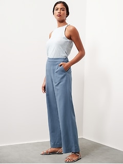 petite wide leg dress pants