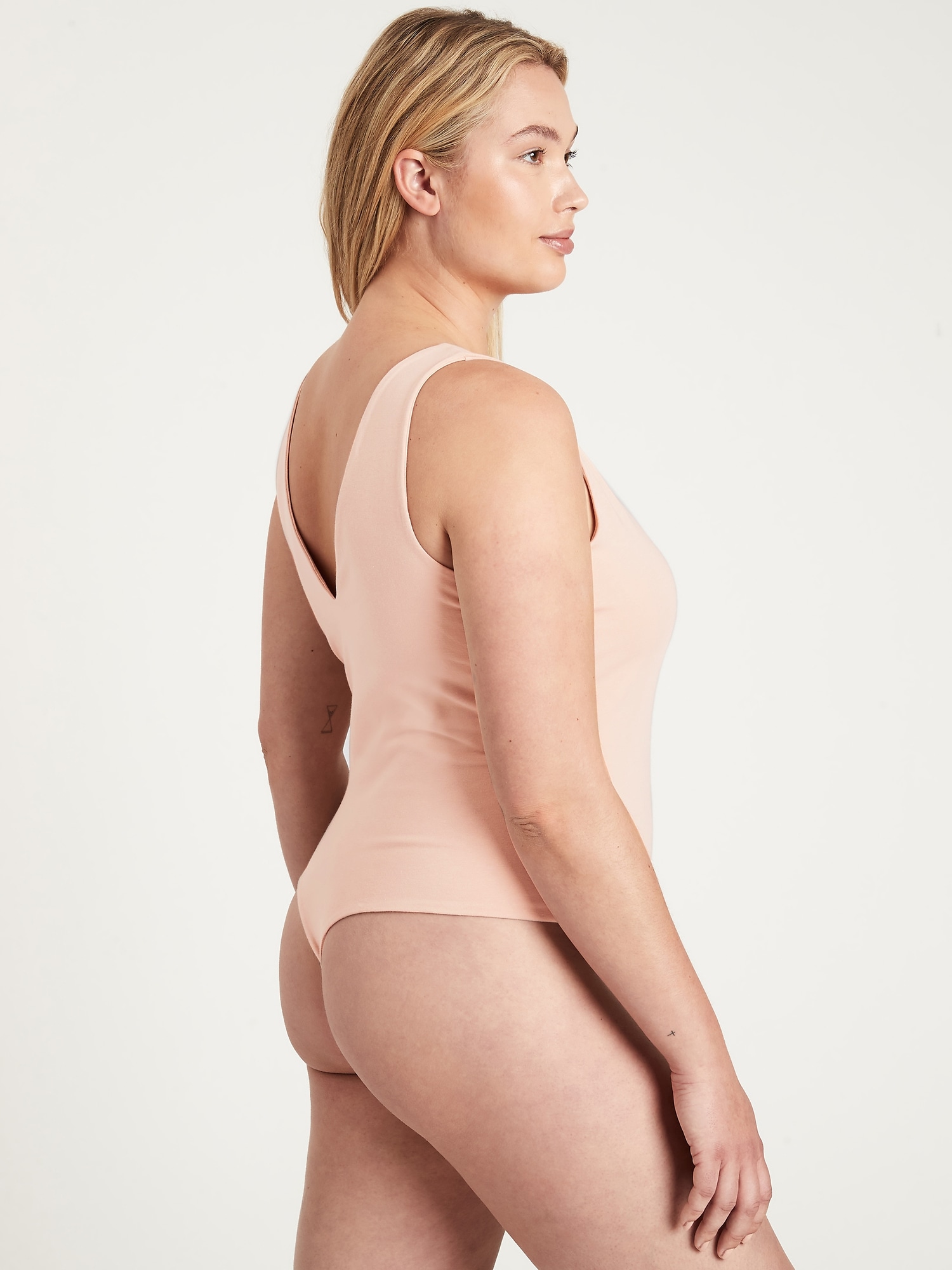 Ballet-Back Bodysuit with Built-In Bra, Banana Republic