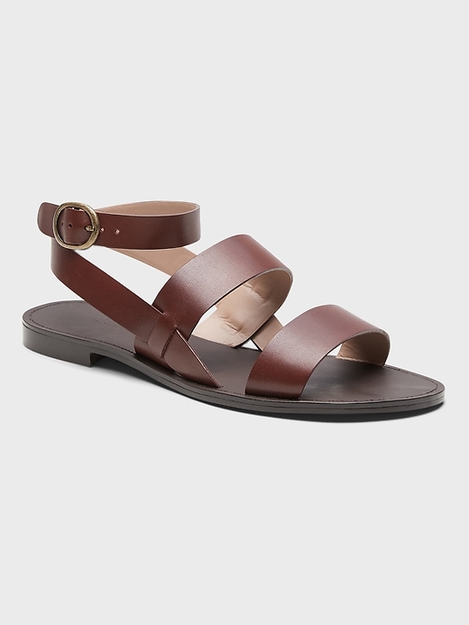 Leather 3-Strap Sandal