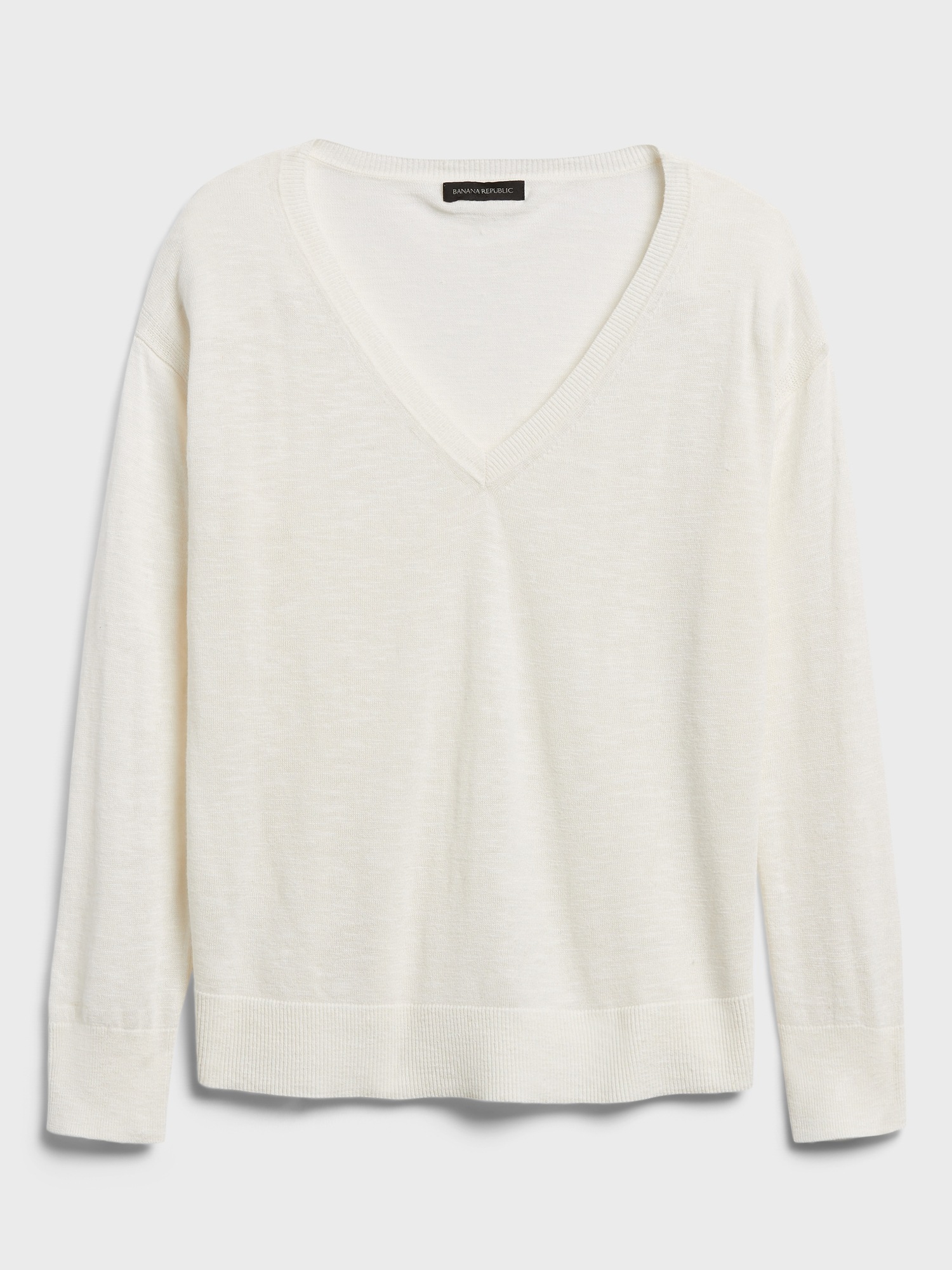 linen v neck sweater