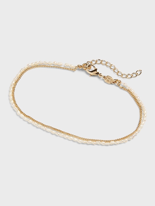 Banana Republic Freshwater Pearl Layer Anklet. 1