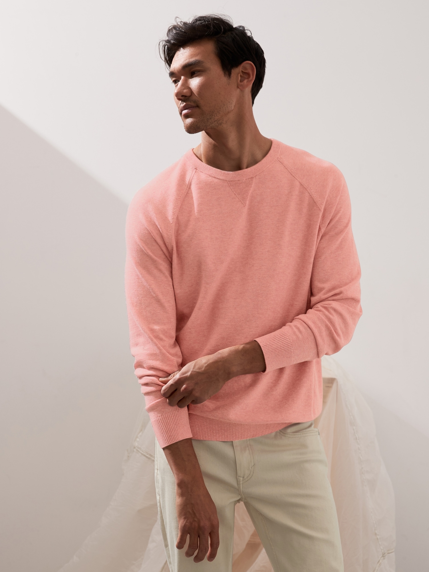 Banana republic pink sweater best sale