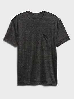 Linen Crew-Neck T-Shirt | Banana Republic