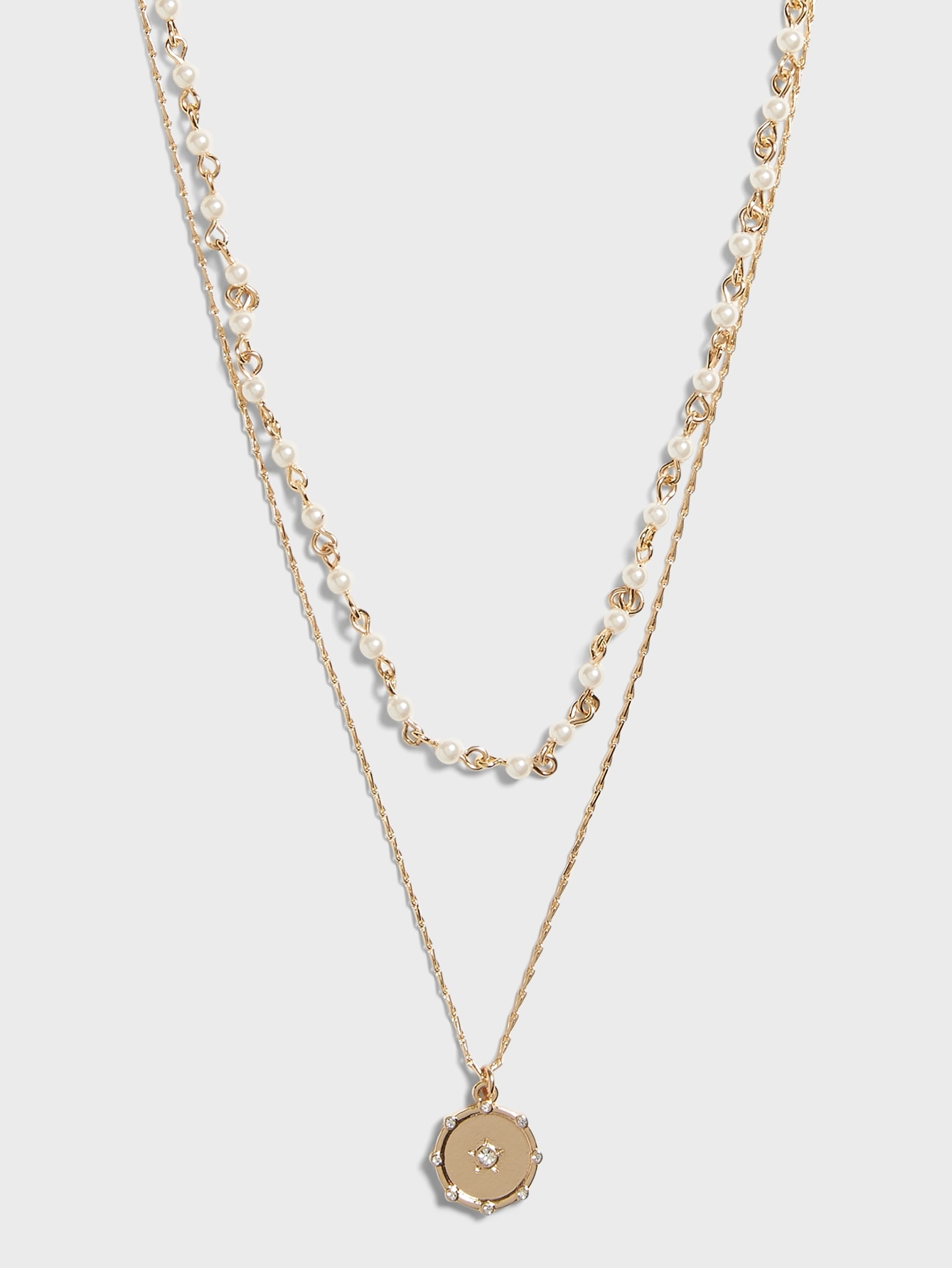Pearl Pendant Layer Necklace