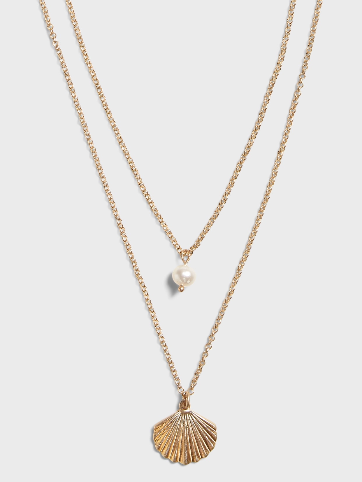 Shell & Freshwater Pearl Layer Necklace