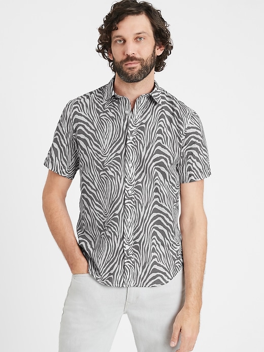 Image number 1 showing, Untucked Slim-Fit Cotton Shirt