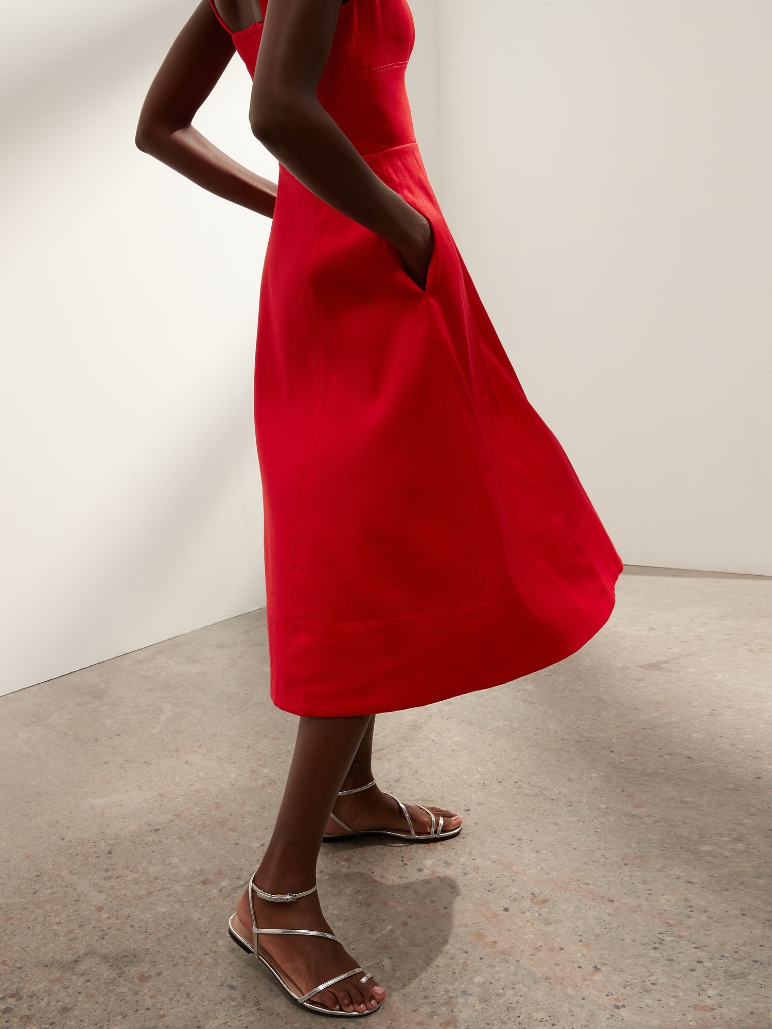 Red banana republic store dress