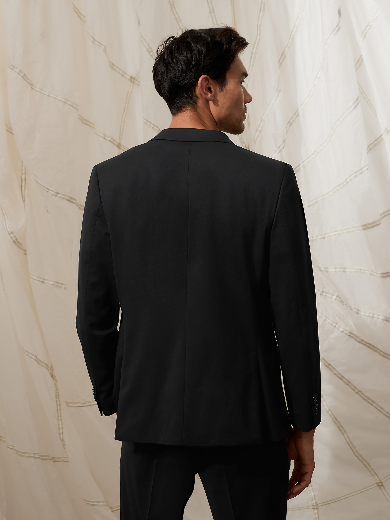 Slim Solid Italian Wool Suit Jacket Banana Republic