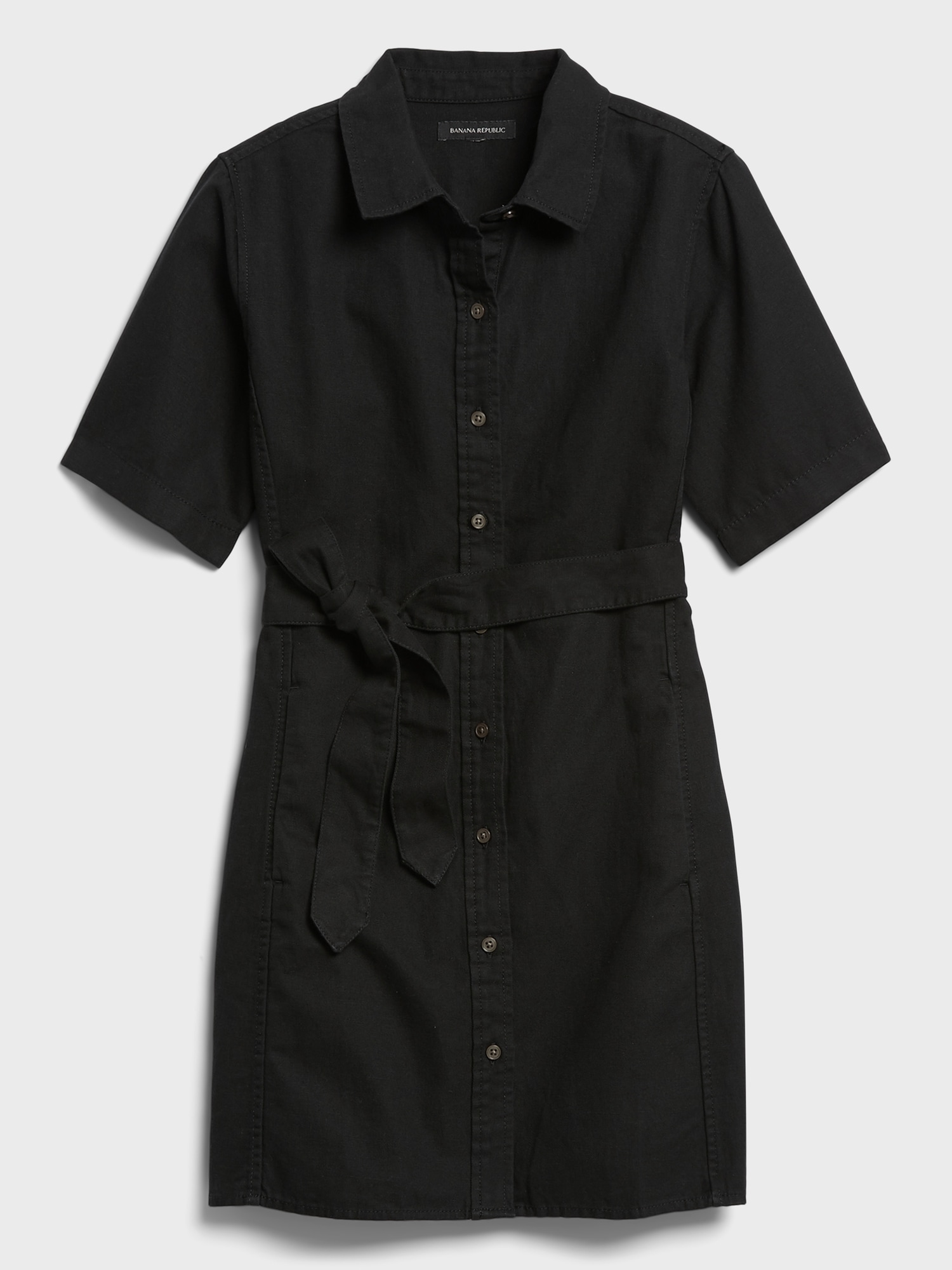 Petite Cotton-Linen Shirtdress