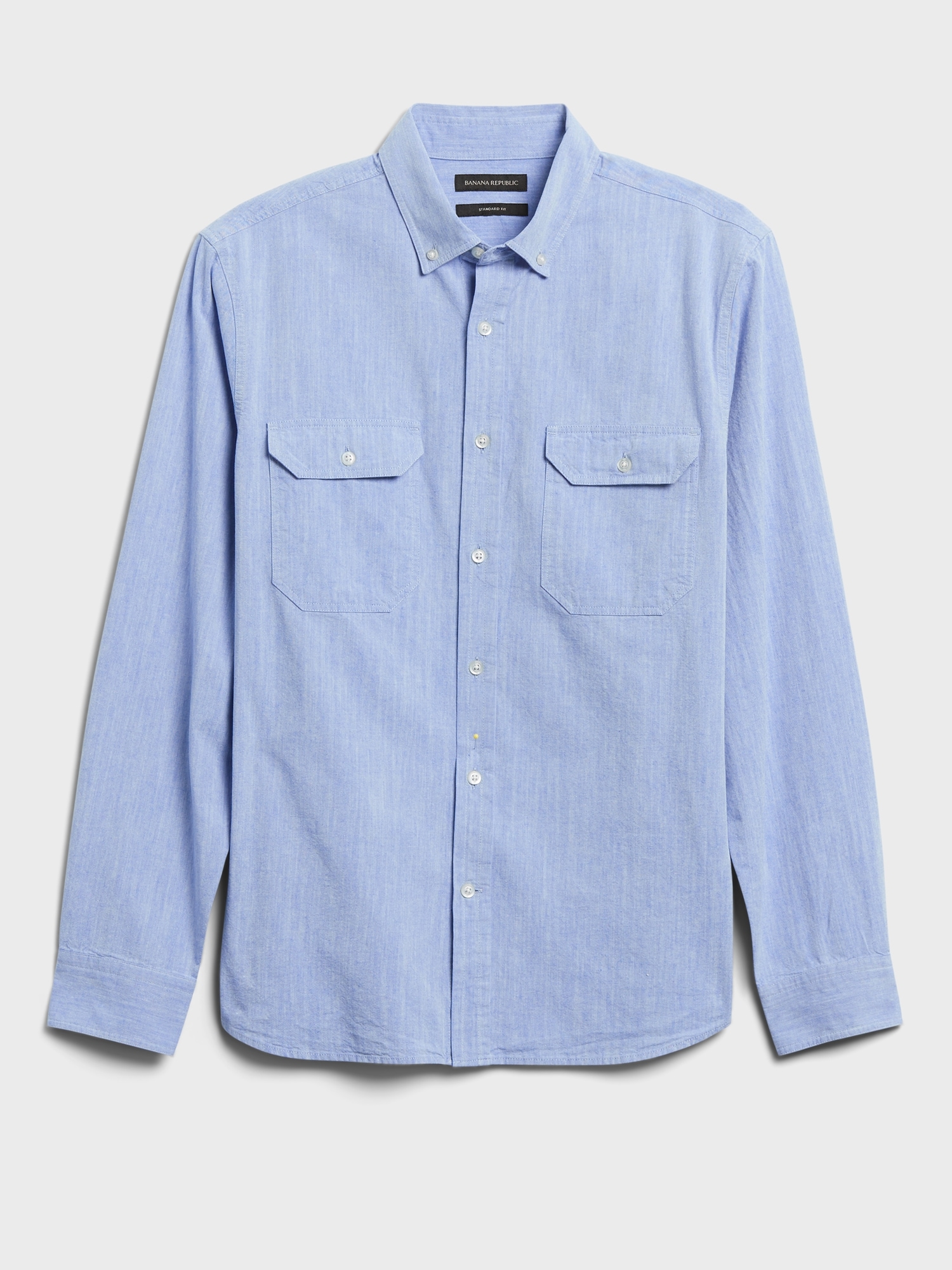 Untucked Standard-Fit Chambray Shirt | Banana Republic