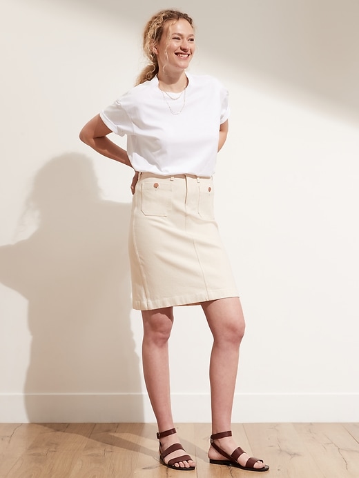 banana republic denim wrap skirt