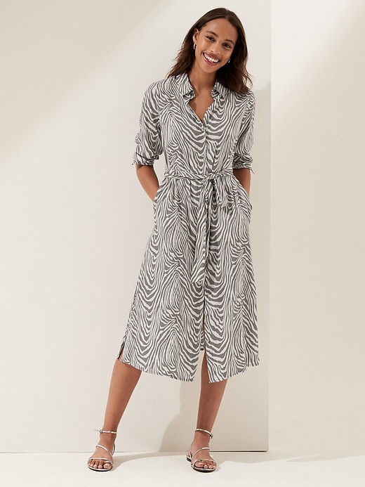 Banana Republic Midi Shirt Dress. 1