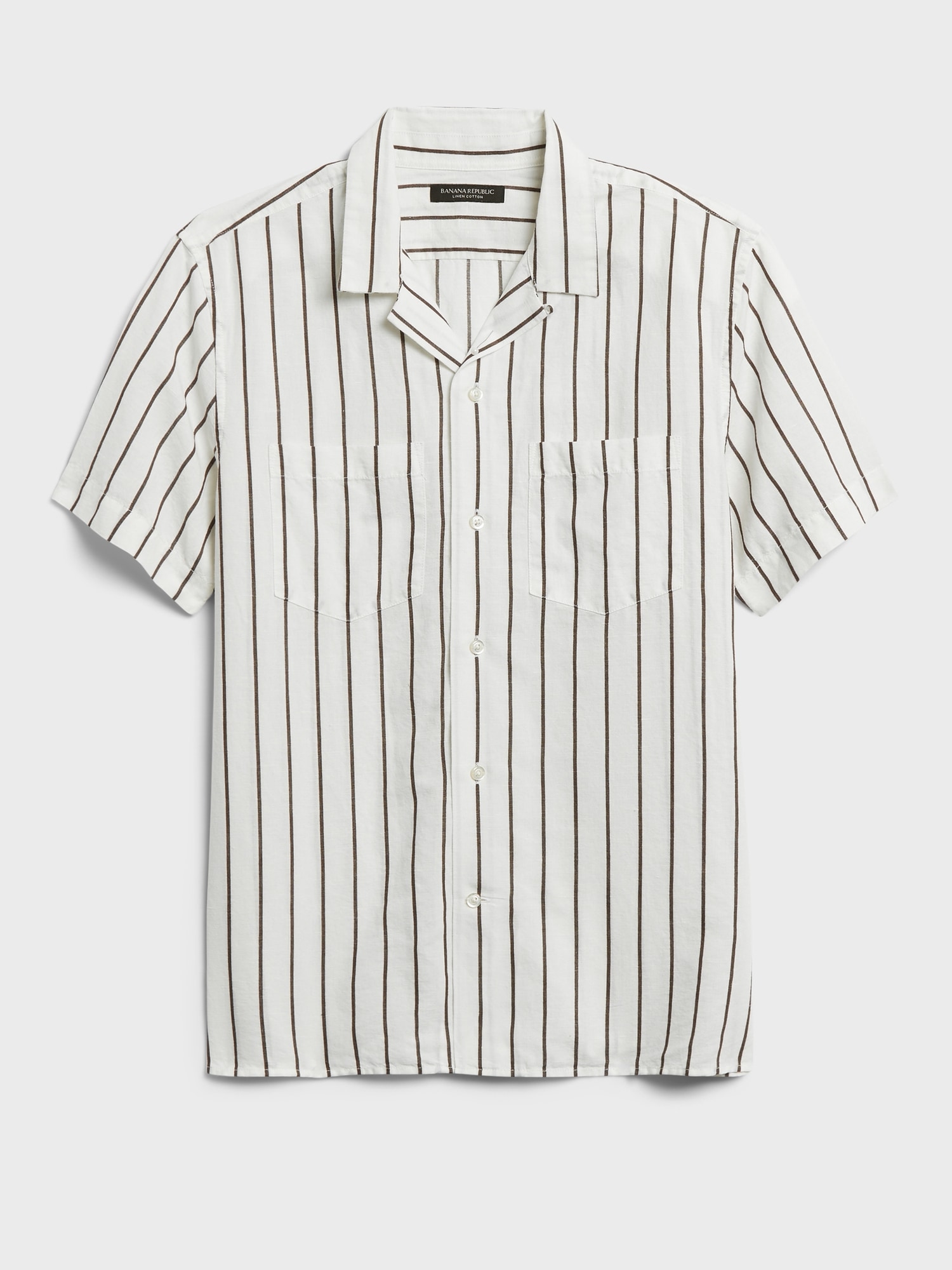 Slim-Fit Linen-Cotton Resort Shirt