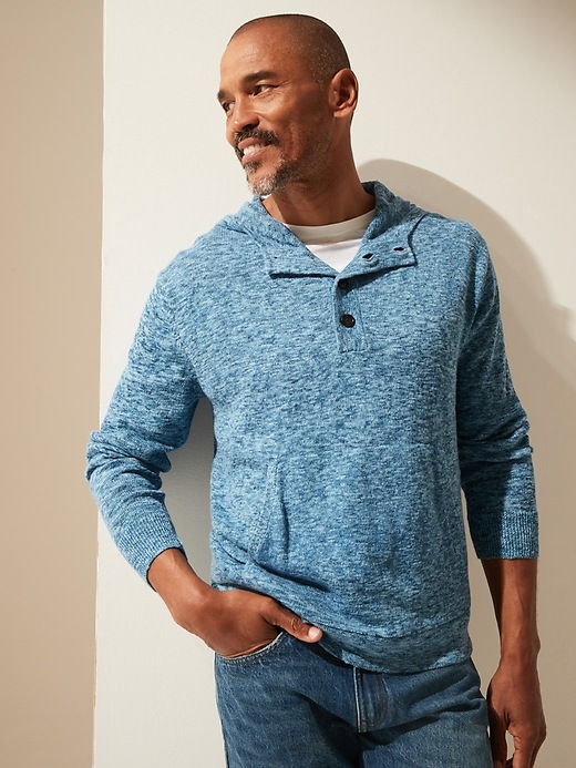 Banana Republic Henley Hoodie Sweater