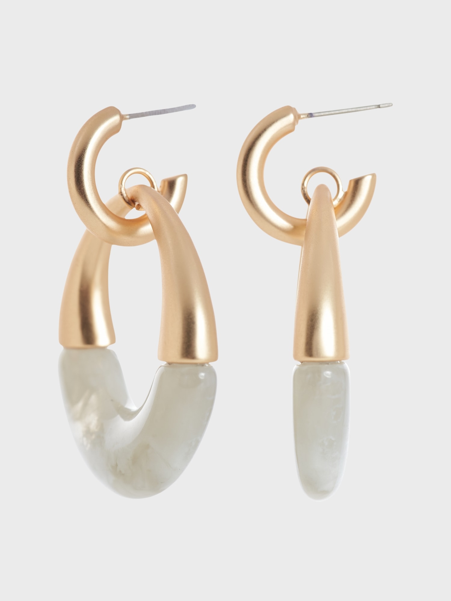 Marbled Resin Hoop Earrings