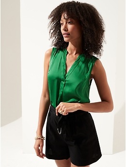 banana republic satin blouse