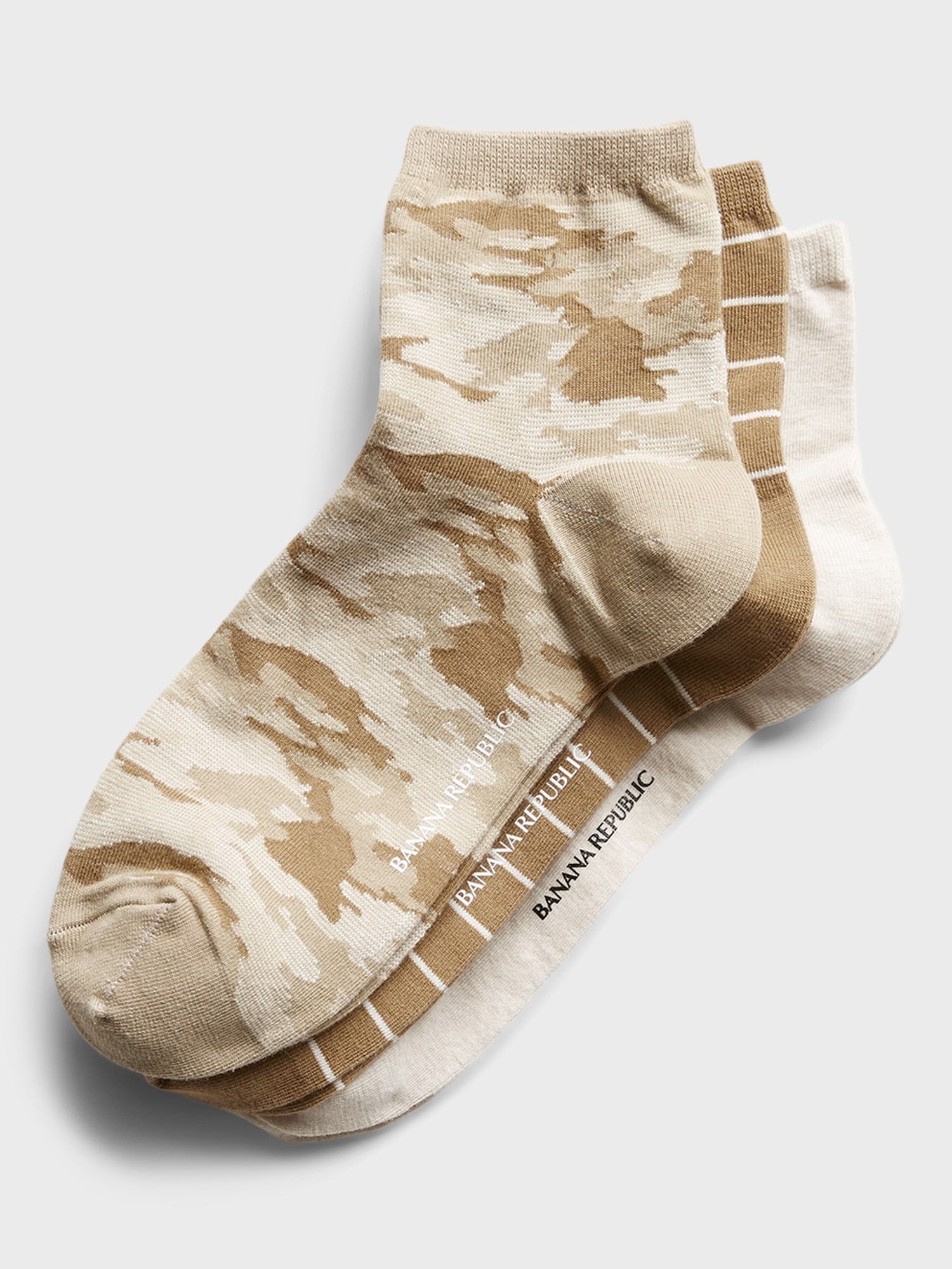 Camo Ankle Sock 3Pack Banana Republic