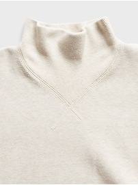 Double-Knit Mock-Neck Sweatshirt