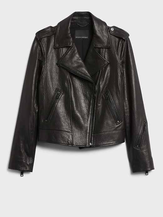 Image number 4 showing, Essential Leather Jacket