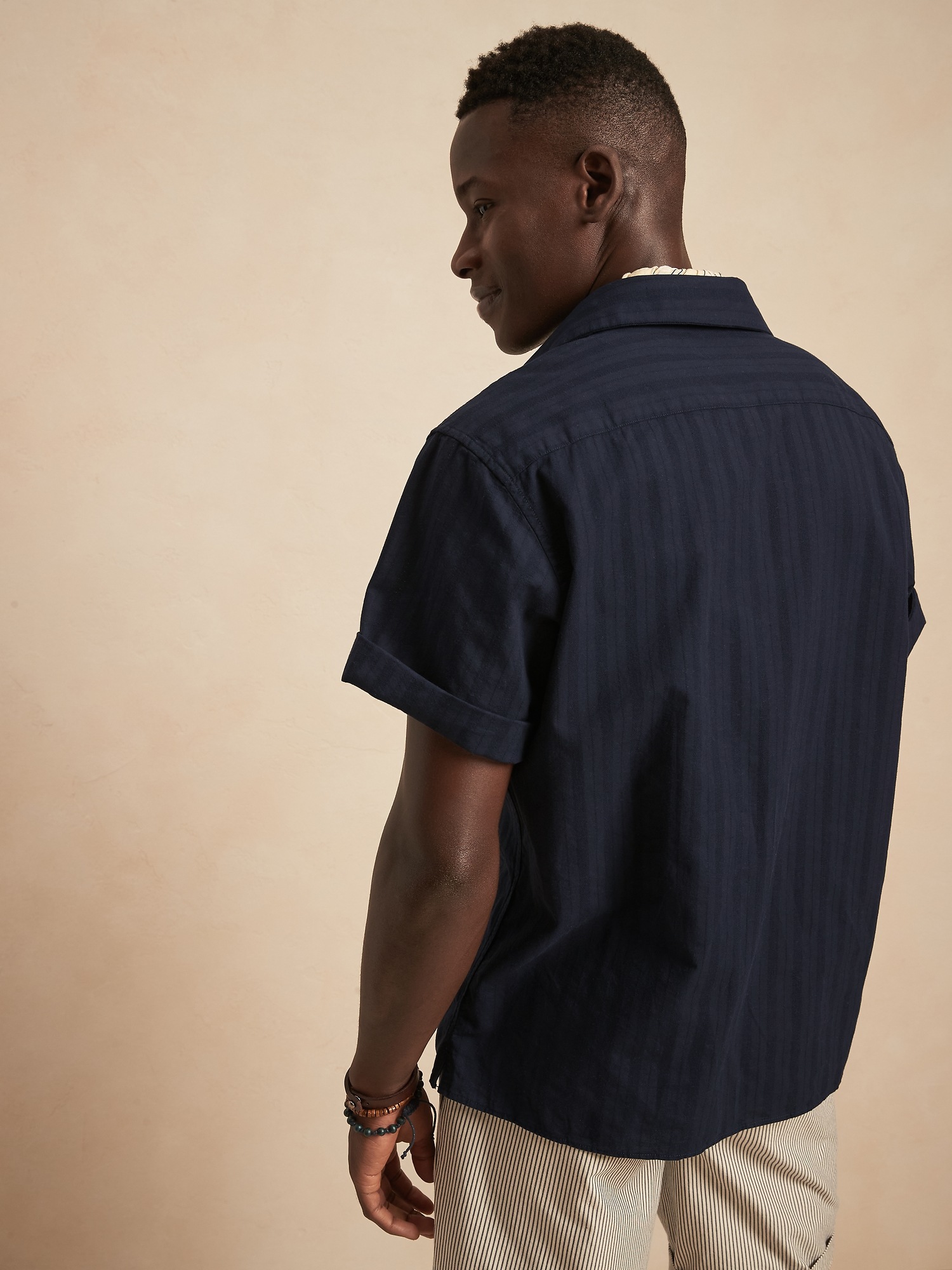 slim organic cotton resort shirt