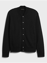 Organic Cotton Varsity Sweater Jacket