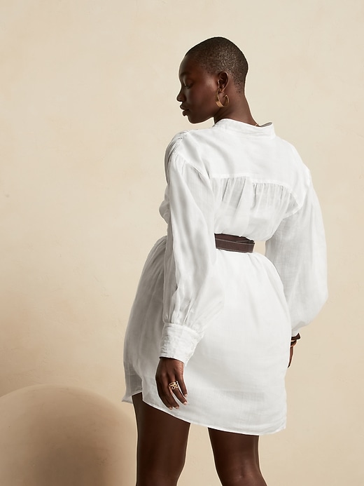 Image number 5 showing, Ramie Popover Shirt Dress