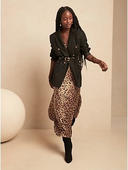 banana republic leopard print dress