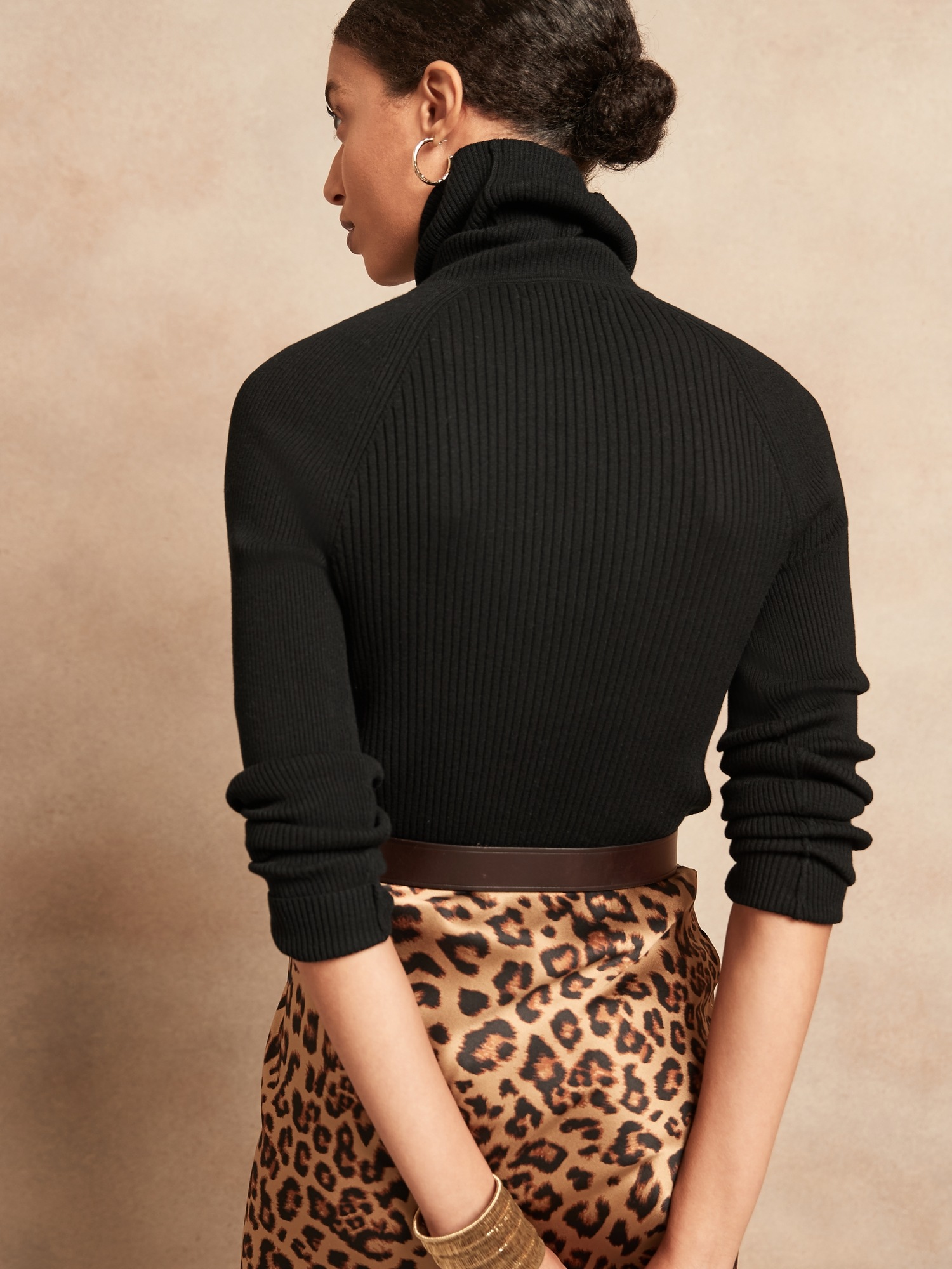 Ribbed Turtleneck Sweater Banana Republic