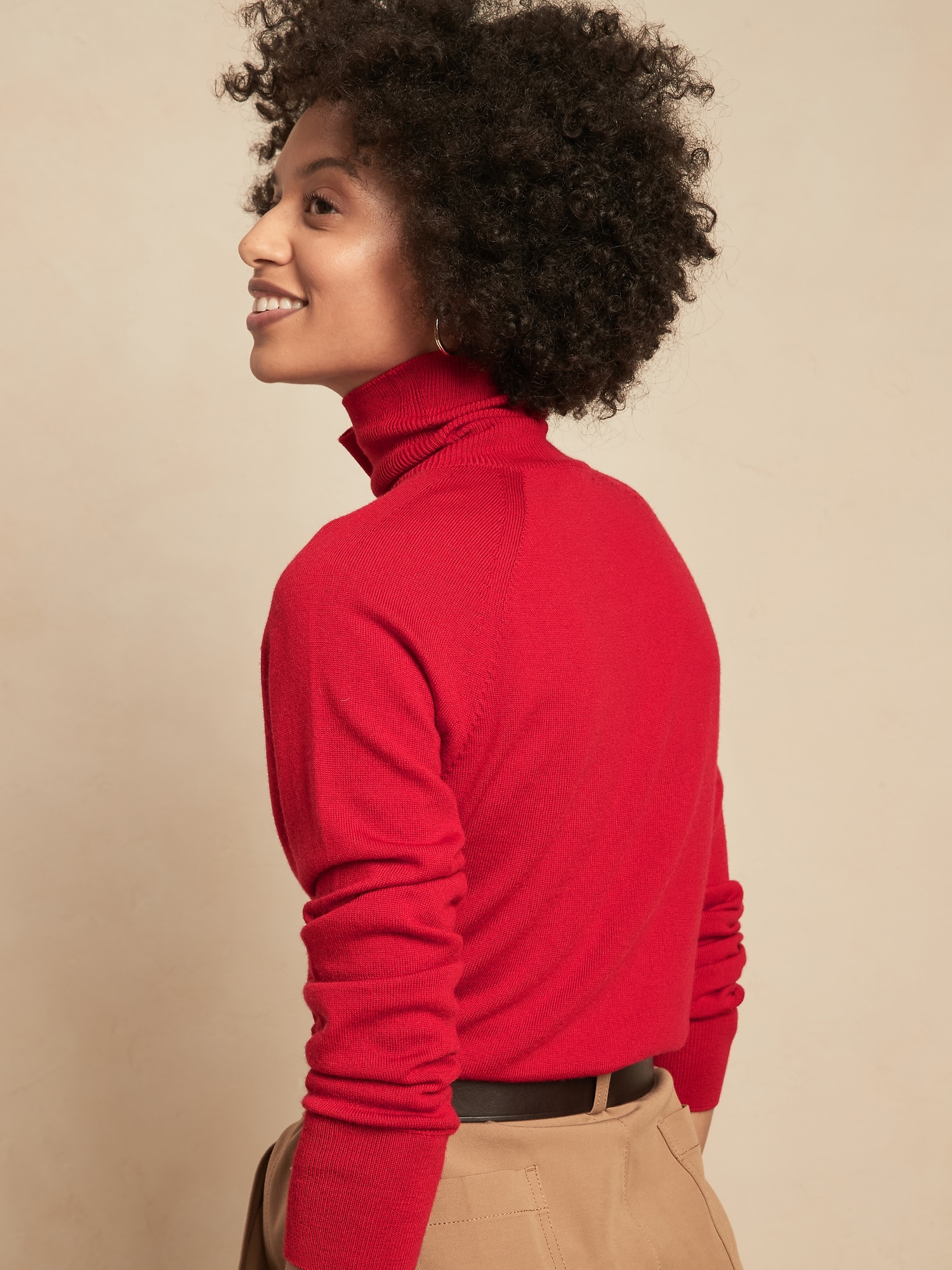 Seamless Merino Turtleneck Sweater in Responsible Wool