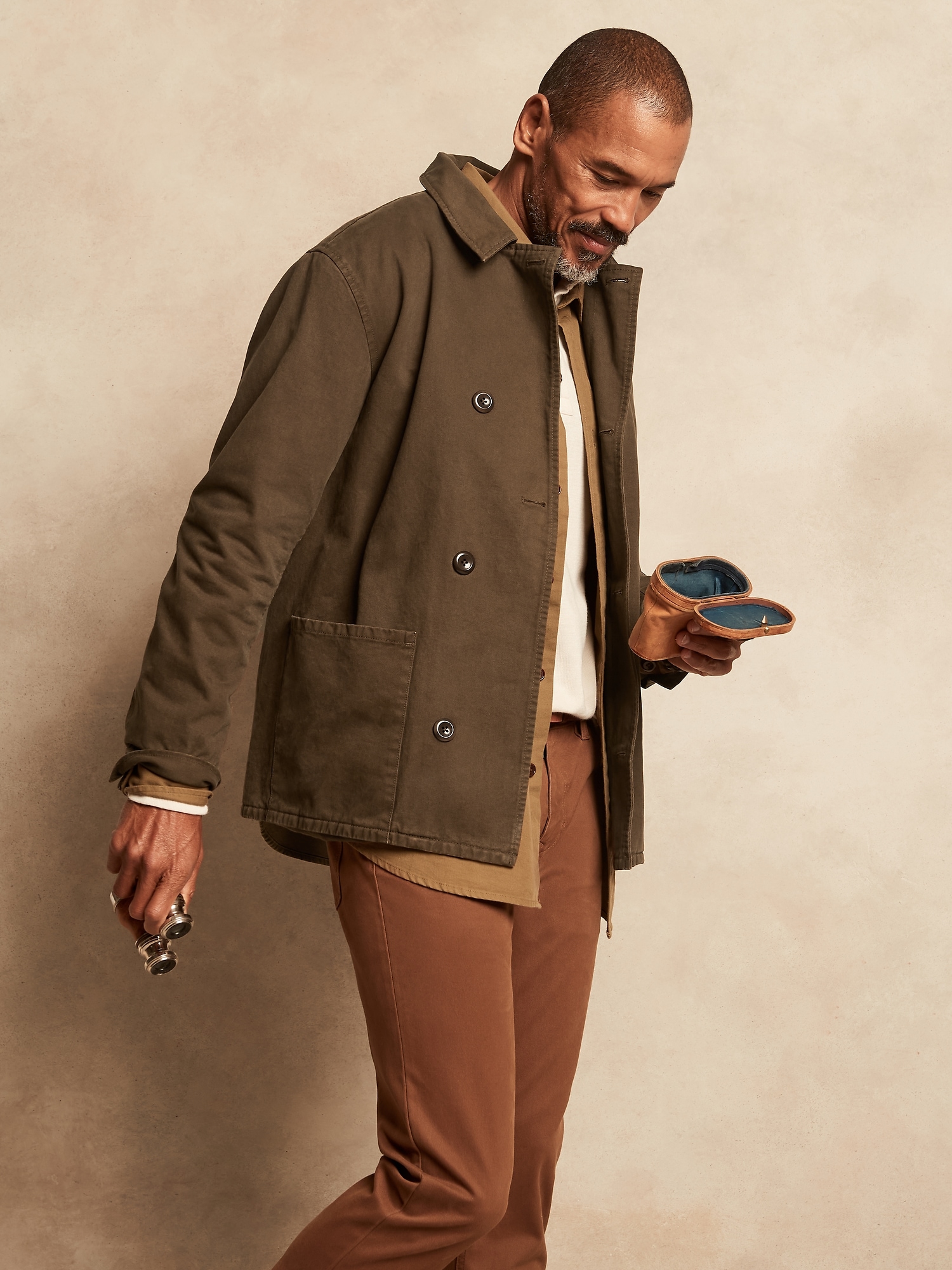 khaki twill jacket