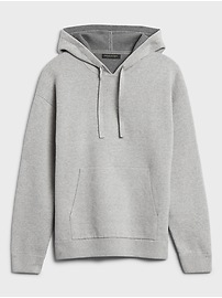Organic Cotton Double-Knit Sweater Hoodie