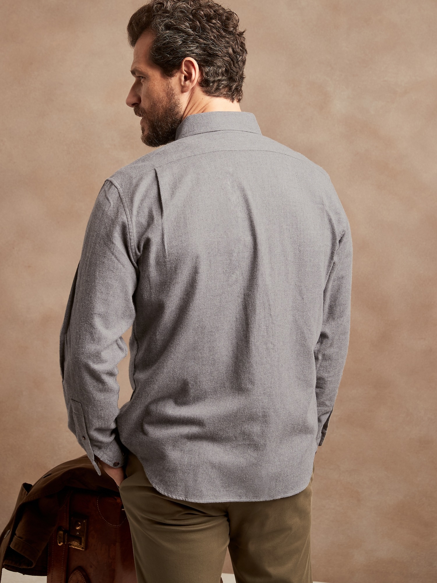 Untucked Standard-Fit Flannel Shirt | Banana Republic