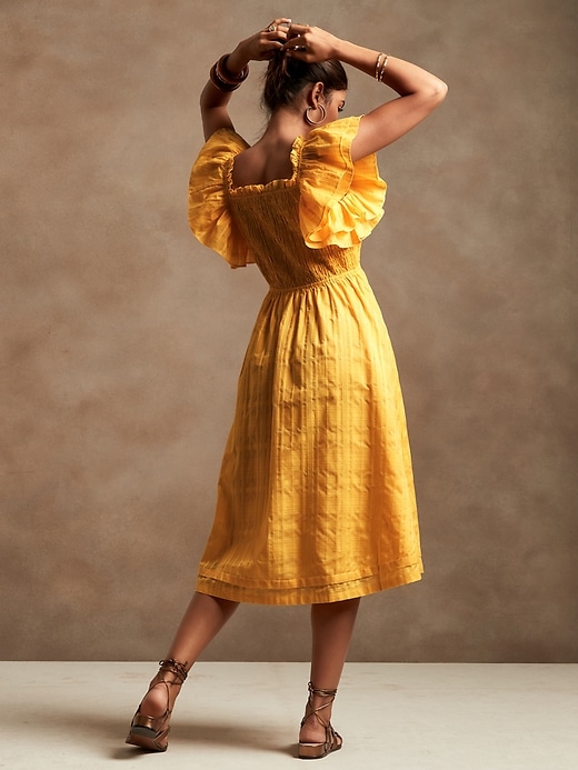 Image number 8 showing, Smocked Ruffle Midi Dress