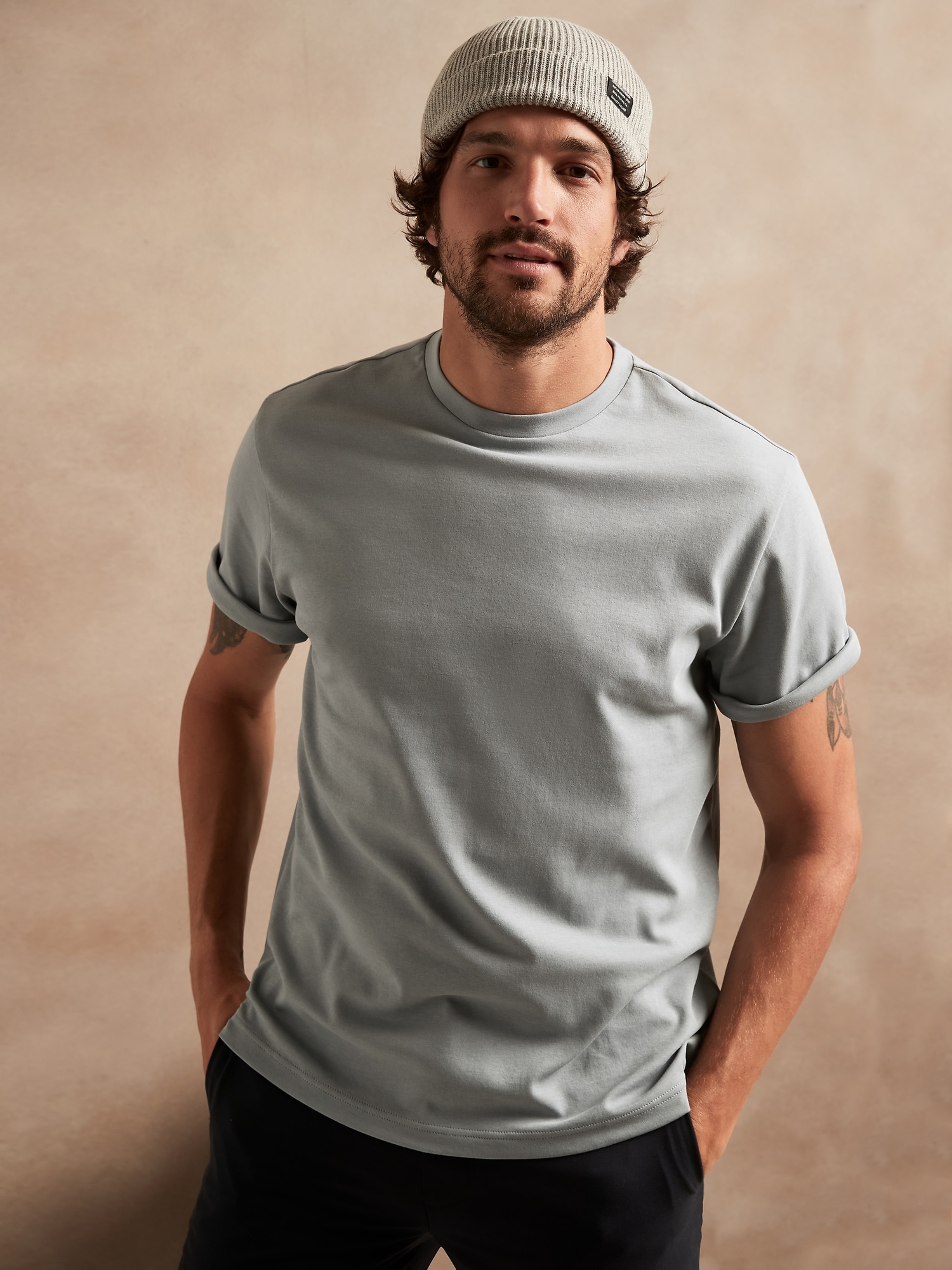 Organic jersey cotton comfort fit logo t-shirt