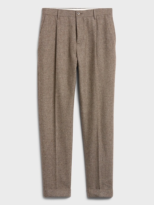 Image number 4 showing, Relaxed Tapered Herringbone Suit Pant