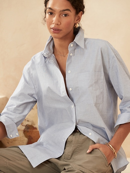 Oversized Poplin Shirt | Banana Republic