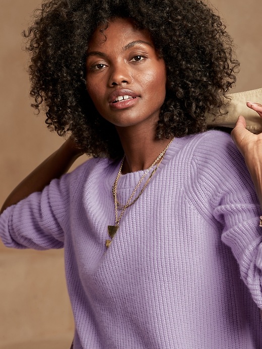 Lucia Cashmere Ribbed Sweater | Banana Republic