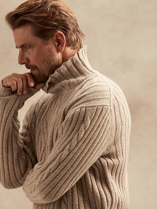 Image number 2 showing, Italian Wool-Blend Turtleneck Sweater