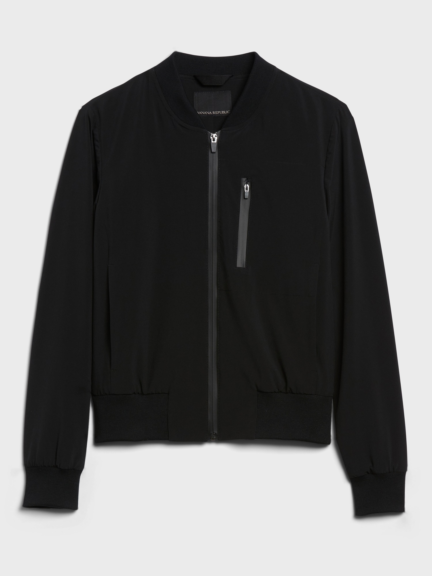 banana republic black bomber jacket