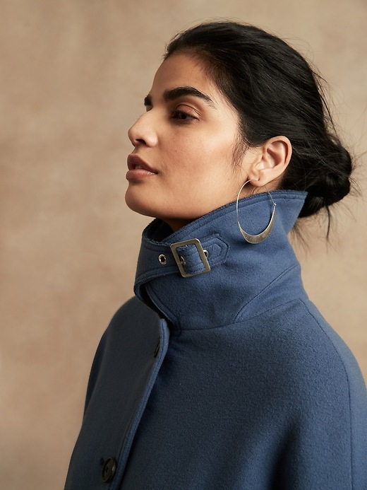 Italian Melton Cocoon Coat | Banana Republic