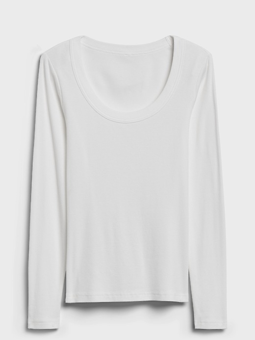 Image number 4 showing, Ribbed Scoop-Neck T-Shirt