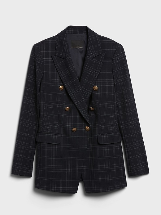 Image number 4 showing, Plaid Double-Breasted Blazer