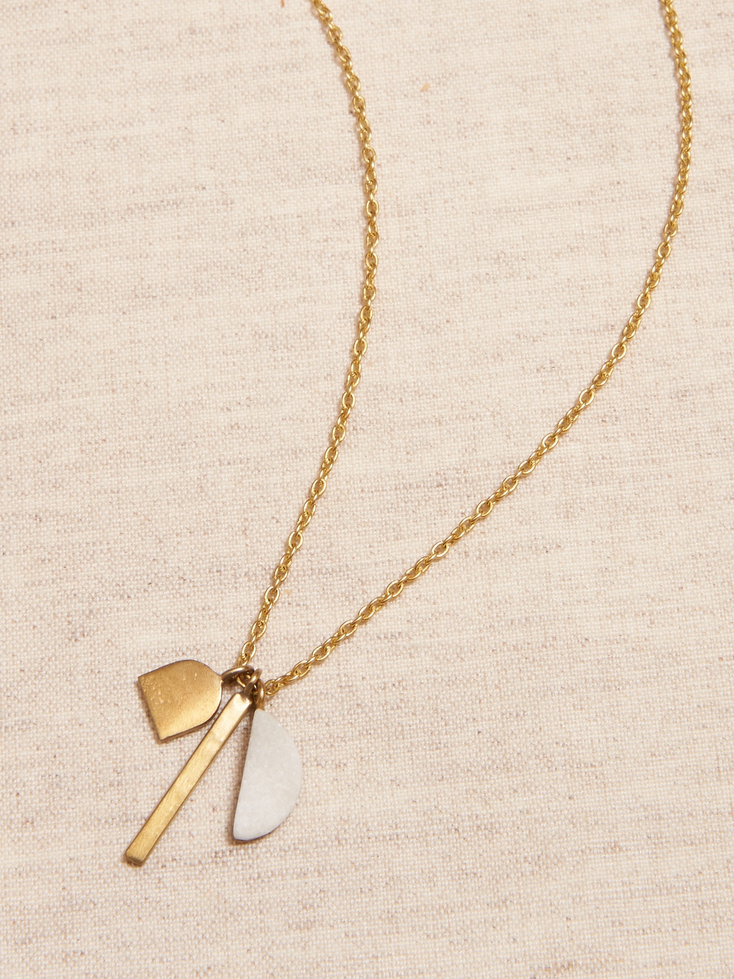 Aureus + Argent | Marble Delicate Pendant Necklace