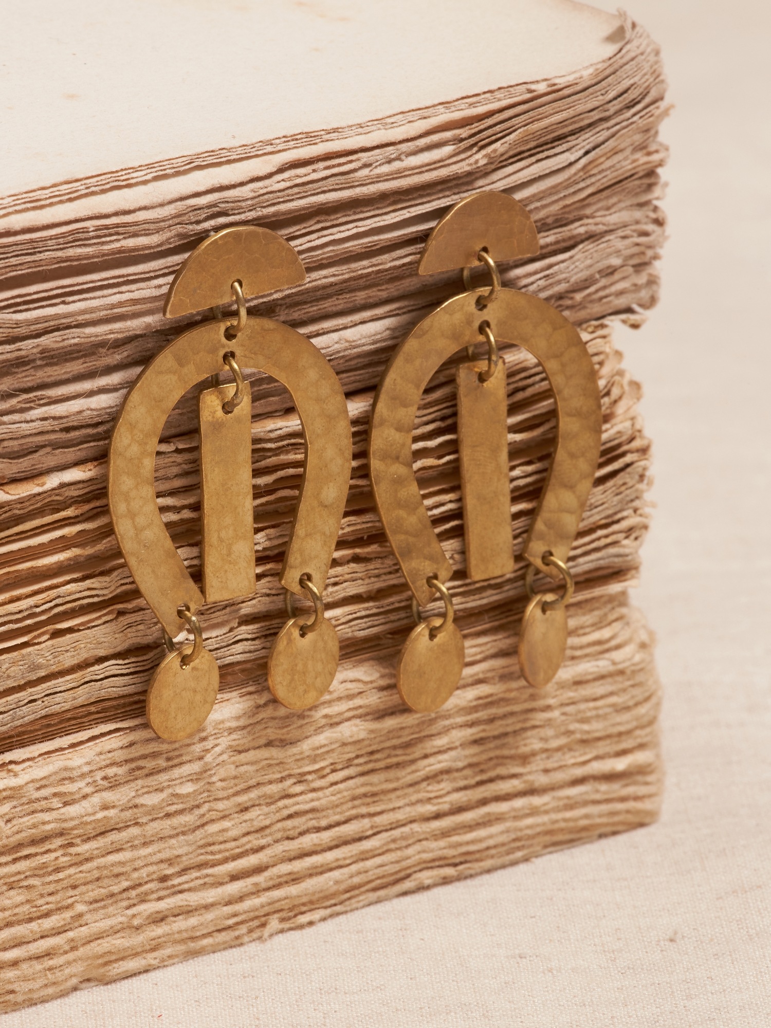 Aureus + Argent | Geometric Hammered Earrings - 500075186949 - Jewelry WANDERLUST COLLECTION: Designed to capture our lov sku 500075186949