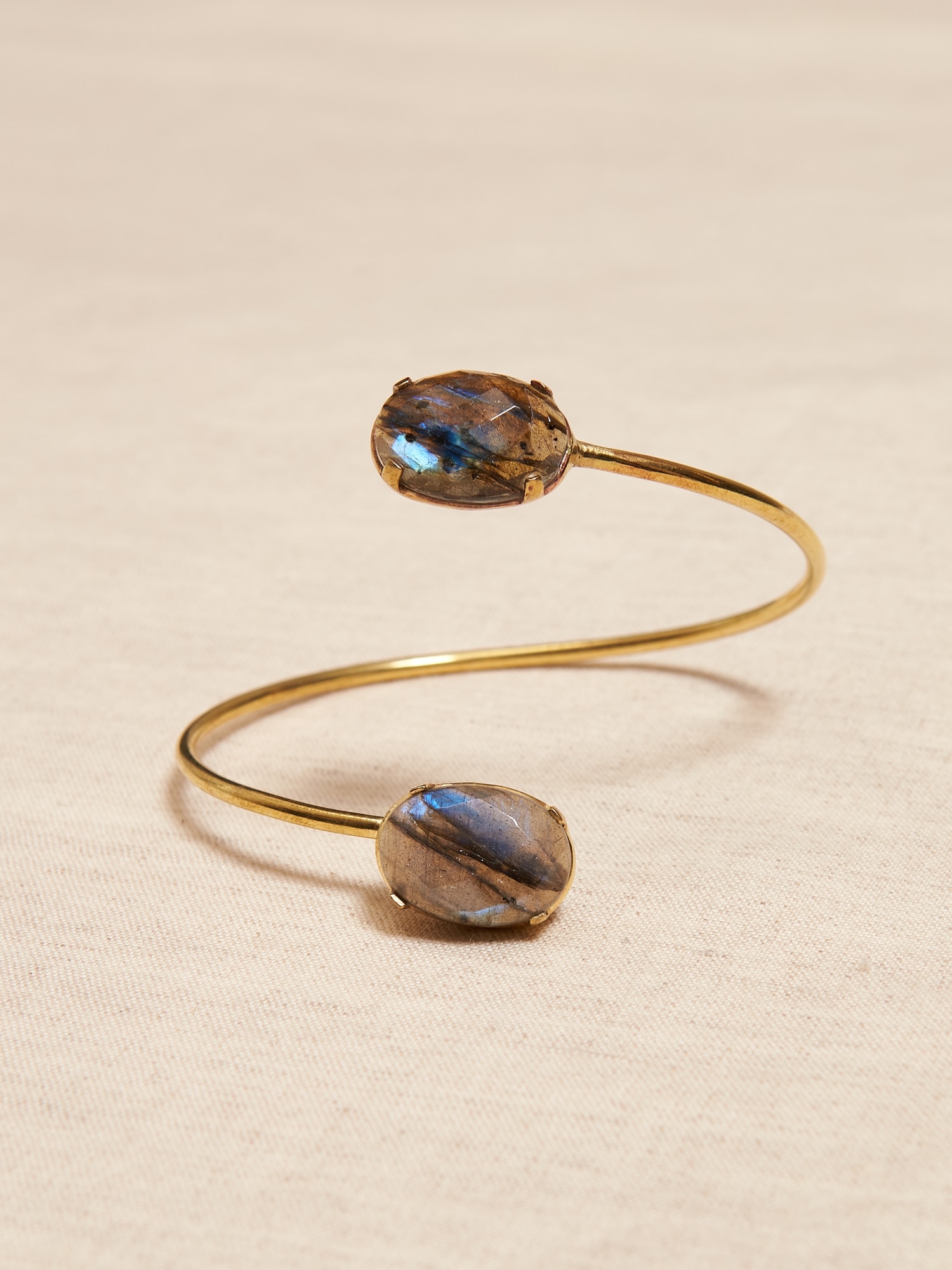 Aureus + Argent | Labradorite Soft Bangle